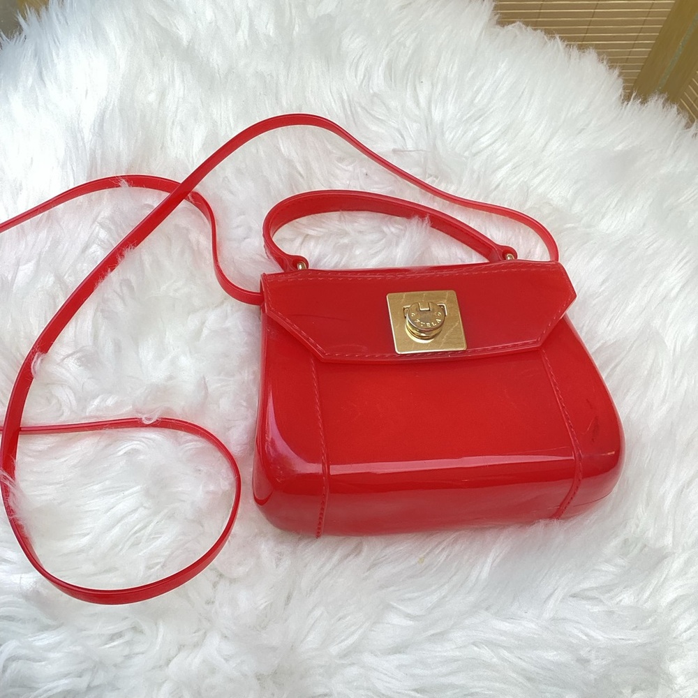 🛍FURLA Salmon  Metropolis Jelly Crossbody/handbag